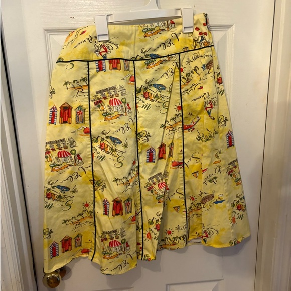 Elementz Yellow Graphic A-Line Skirt - Picture 1 of 4